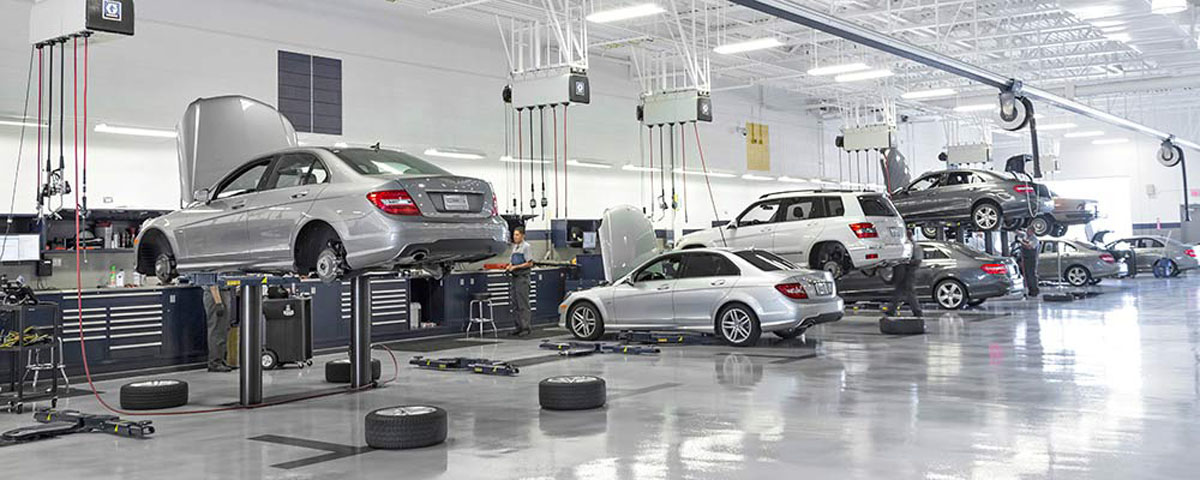 A image of mercedes service center